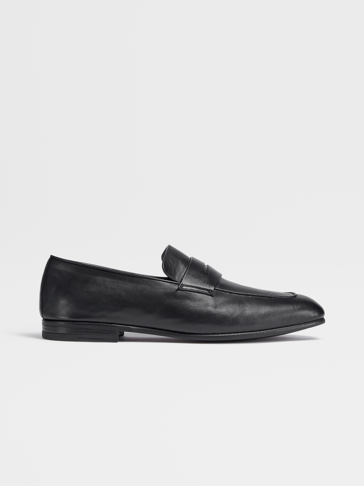 Black Leather L'Asola Loafers